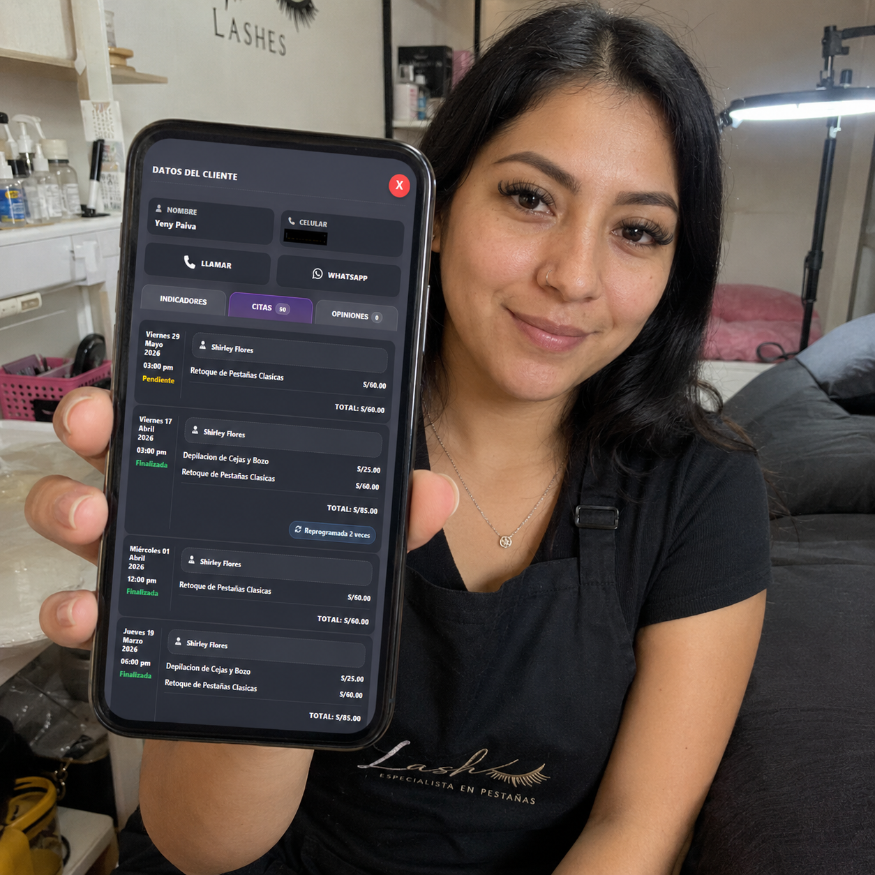 Historial de cliente para salones de belleza
